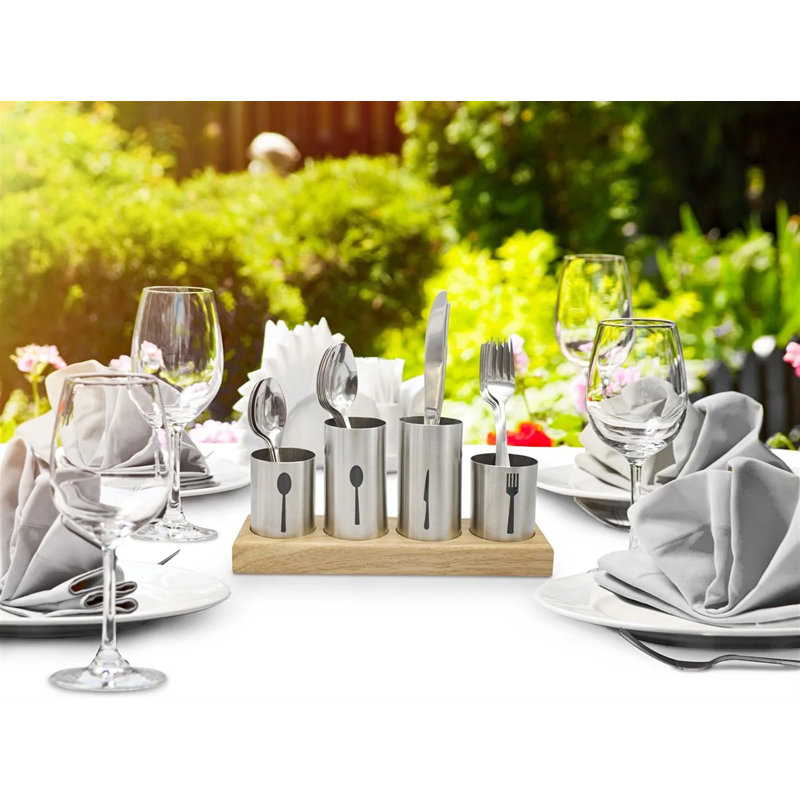 Stainless Steel Flatware Caddy