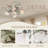 Flower Chandelier Ceiling Light,5-Light Pink Ceramic Rose Ceiling Lamp With Glass Lampshade,Flush Mount Ceiling Light Fixture For Living Room,Bedroom,Dinning Room,Hallway,Kitchen.-850186785