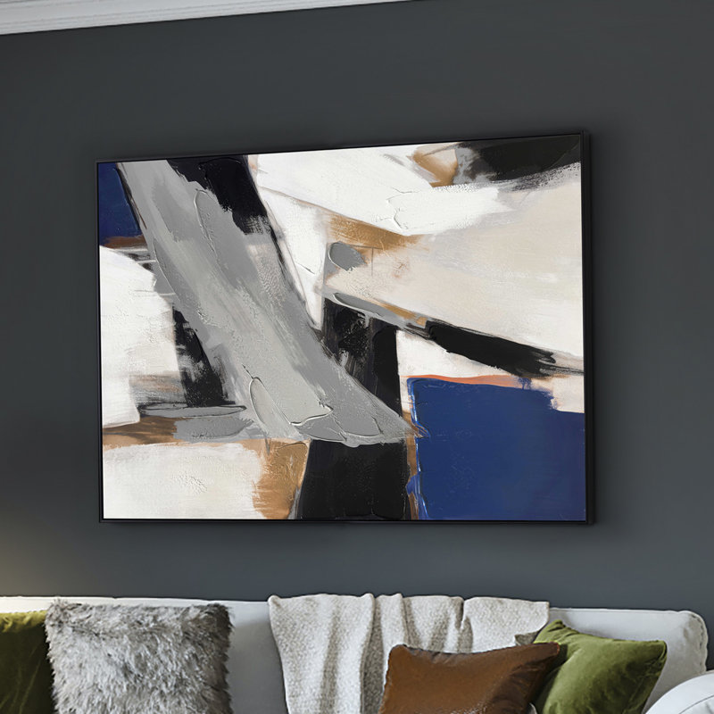 Espacios II - Floater Frame Painting on Canvas