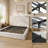 AirFrame King Bed Frame with adjustable Sliding Side Table, 8.7'' Cloud Upholstered Sponge Cushion, Easy Assembly