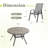 4-Person Round Patio Dining Set With Stackable Textilene Chairs-1028109032