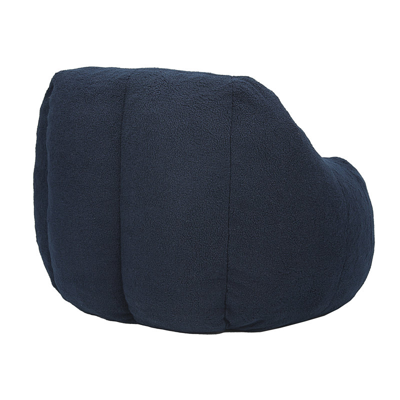 Bean Bag Chair With Filler, Dark Blue Teddy