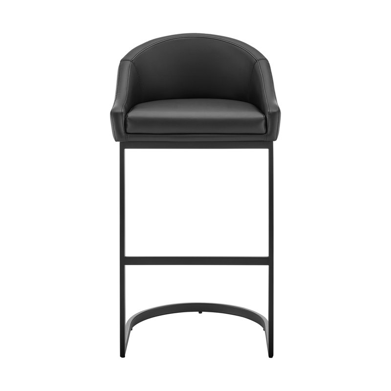 Tabouret de bar Ayoe, Siège noir / cadre noir, Tabouret de bar (siège d'une hauteur de 28 po)
