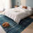 Pewter2 Modern Distressed Solid Teal Blue White Machine Washable Non-Slip Low Pile Indoor Outdoor Pet Friendly Living Room Bedroom Dining Room Entryway Hallway Office Area Rug-1002368005