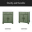 Lavabo de salle de bain 27,8 po Mid-Century avec colonne romaine, meuble-lavabo autoportant Farmhouse avec rangement, meuble-lavabo haut de gamme avec poignées en métal et structure en bois massif-1104711590