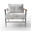 Fauteuil décoratif abstrait - Fauteuil gris minéral délavé-175237922