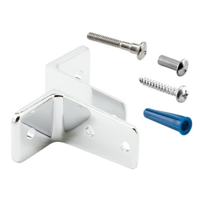 Deux supports muraux, 2 1/2 po, alliage de zinc, finition chromée (1 ensemble)