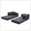 Canapé-lit convertible, canapé-lit pliant en tissu mélangé bicolore avec structure de forme fixe, canapé-lit de salon pour salon (noir moucheté)
