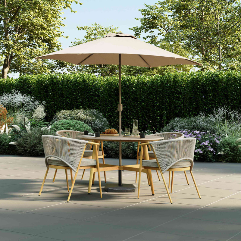 Patio Dining Set with, 75cm H x 115cm W x 115cm D