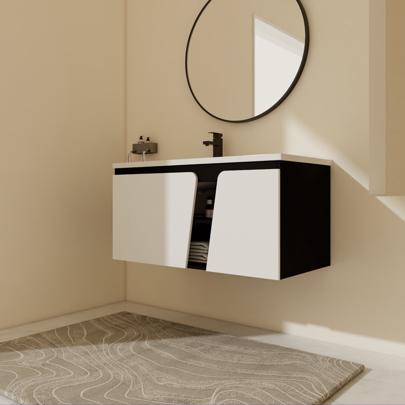 Kelvonte 39.63'' Single Bathroom Vanity with Ceramic Top