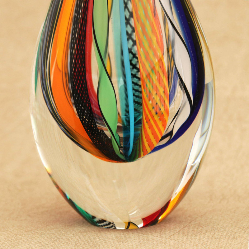 Vase de table en verre Anasztazia, H 11,5 po x l 3,5 po x P 2,8 po