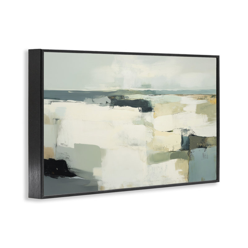 Giclée encadrée Pastel Plains Illusion, design par Irena Orlov, H 12 po x l 18 po, Giclée encadrée noir minuit