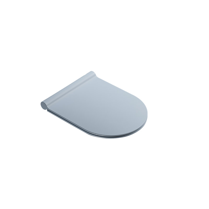 Zero Round Toilet Seat and Lid, Blue Matte