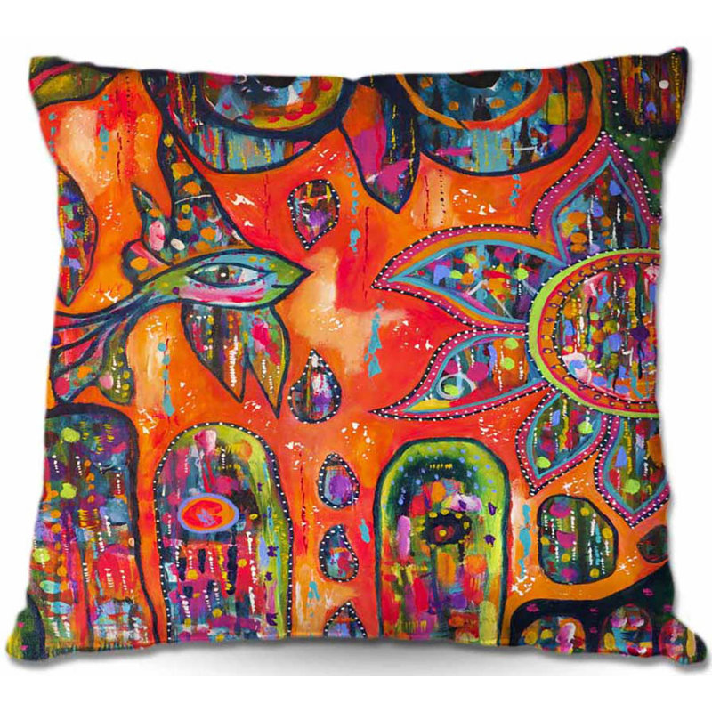 Abstract Reversible Throw Pillow, 20" x 20"