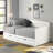 Harmony Daybed with Pop-Up Trundle and Storage Drawers, White-949689396