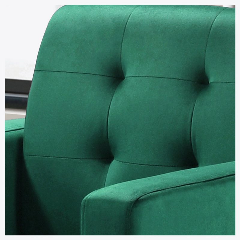 Audreyana Velvet Club Chair, Green Velvet