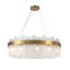 Lustre tambour 12 lumières moderne avec verre texturé
