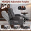 Ensemble de canapé inclinable manuel, 3 pièces de meubles de salon inclinables avec porte-gobelets pour cinéma maison, bureau (gris, causeuse + chaise + chaise)-144816734