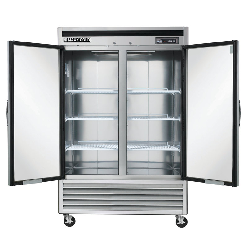 Maxx Cold 54'' Stainless Steel Double Door Commercial Refrigerator