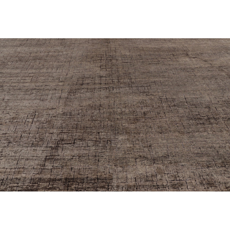 Rug & Kilim’S Modern Textural Rug In Rich Brown Tones And Subtle Patterns