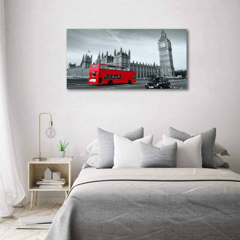 London Bus - No Frame Print on Canvas