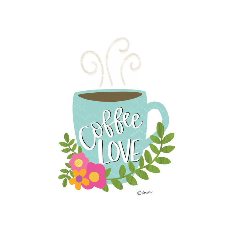 Coffee Love by Lisa Larson - Wrapped Canvas Print, 20.32 cm H x 30.48 cm W