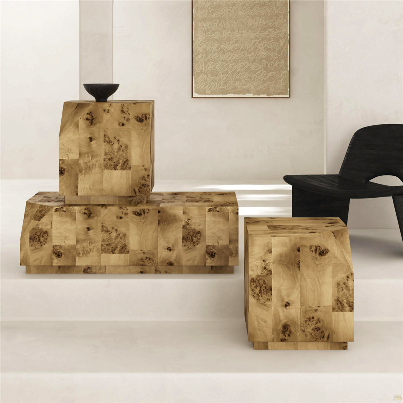Table basse et table de bout, ensemble de 3 pièces