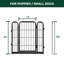Parc pour chien FXW Homeplus conçu pour une utilisation à l'intérieur, 1 barrière supplémentaire, hauteur pour chiens de taille moyenne-107397299-107397302