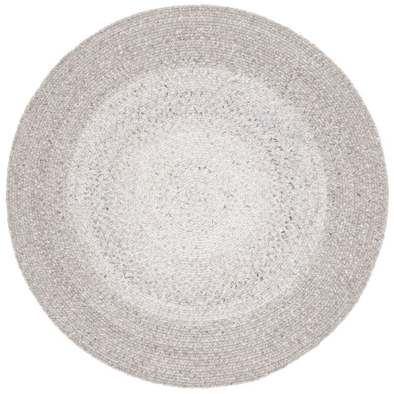 Braided 807 Hand Woven Pet Yarn Pile Geometric Rug, Round 6'