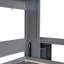 Grand lit escamotable mural avec bureau, tablettes de rangement et grands armoires - Lit pliant hydraulique peu encombrant, gris