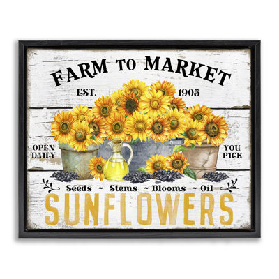  "Farm to Market Sunflowers", art mural sur toile flottante par Creatif Belle