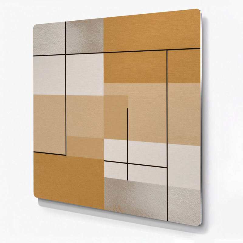 Minimalisme 100, art mural en métal brun, H 32 po x l 32 po
