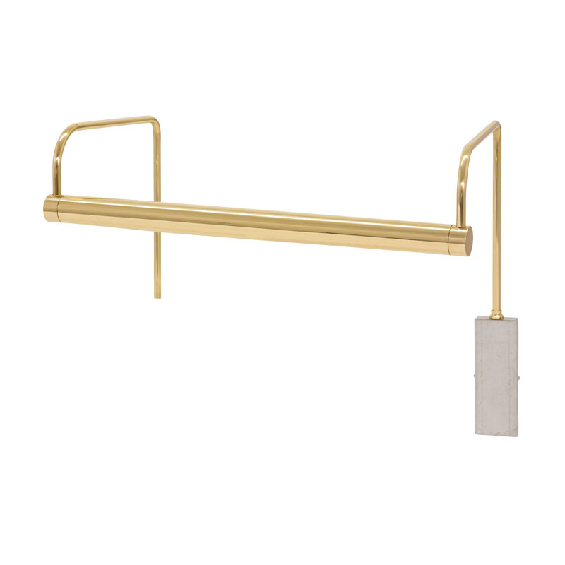 Slim Line Dimmable LED Frame Mounted Picture Light, Satin Brass, 7.5" H x 15" W x 8" D