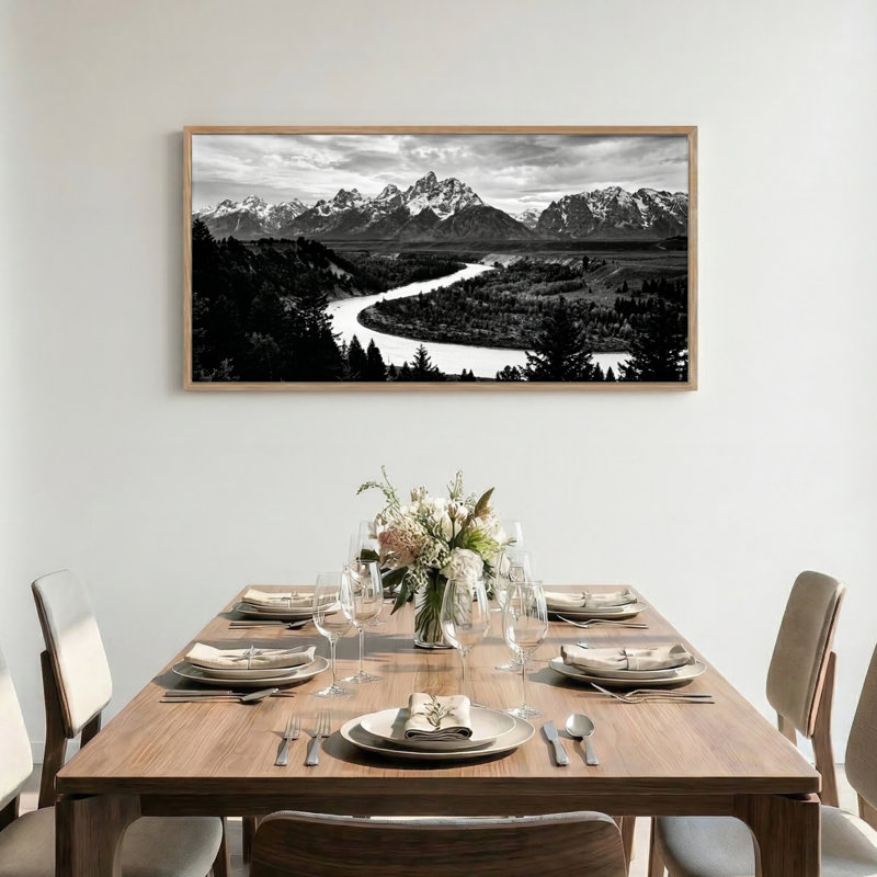 Tableau encadré sur toile « Rivière de montagne », 122 x 61 cm (48 x 24 pouces), lot de 1, 48 x 24 pouces