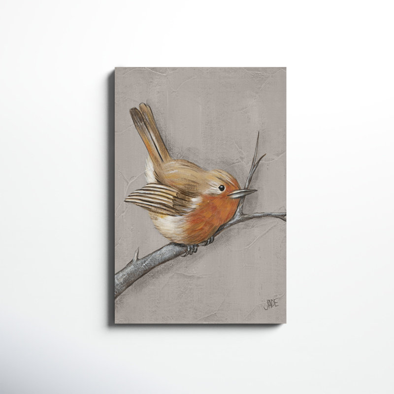 «Winter Bird II», peinture sur toile, H 36 po x l 24 po