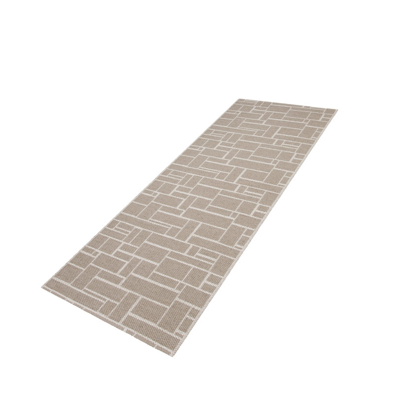 Runner Dahlia Geometric Hand Woven Indoor / Outdoor Area Rug, Runner 60 x 160cm