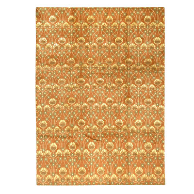 Hand Knotted Area Rug in Terracota