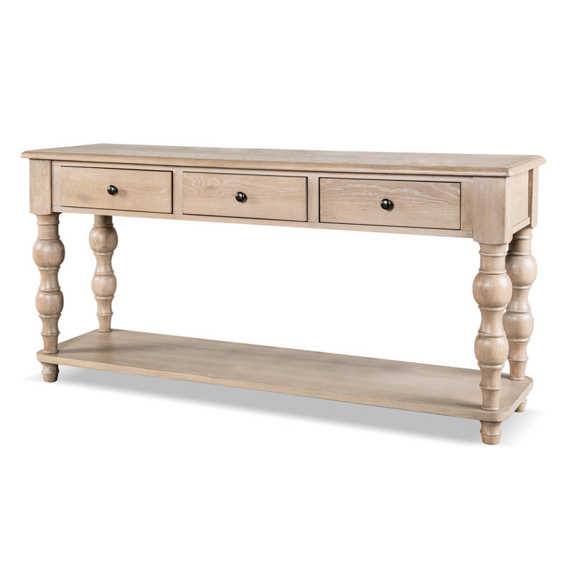 Baiardo 3-Drawer Wood Sofa Table