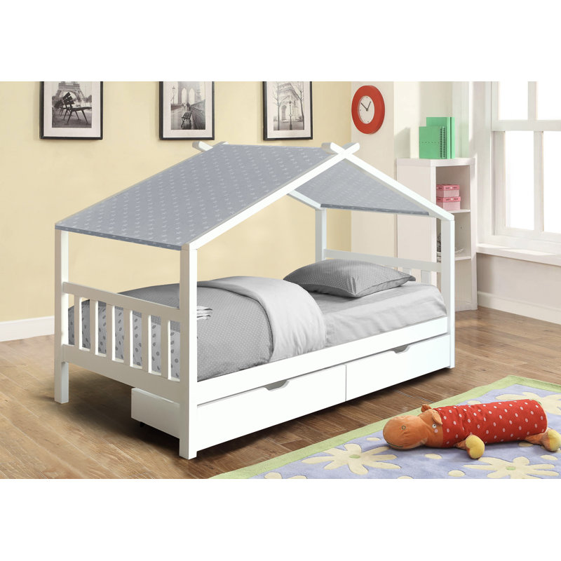 Rumer UK Single - DE 90 X 190 Cm Storage Bed, White/Grey