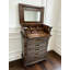 Armoire à bijoux multifonctionnelle en bois d'hévéa de style américain