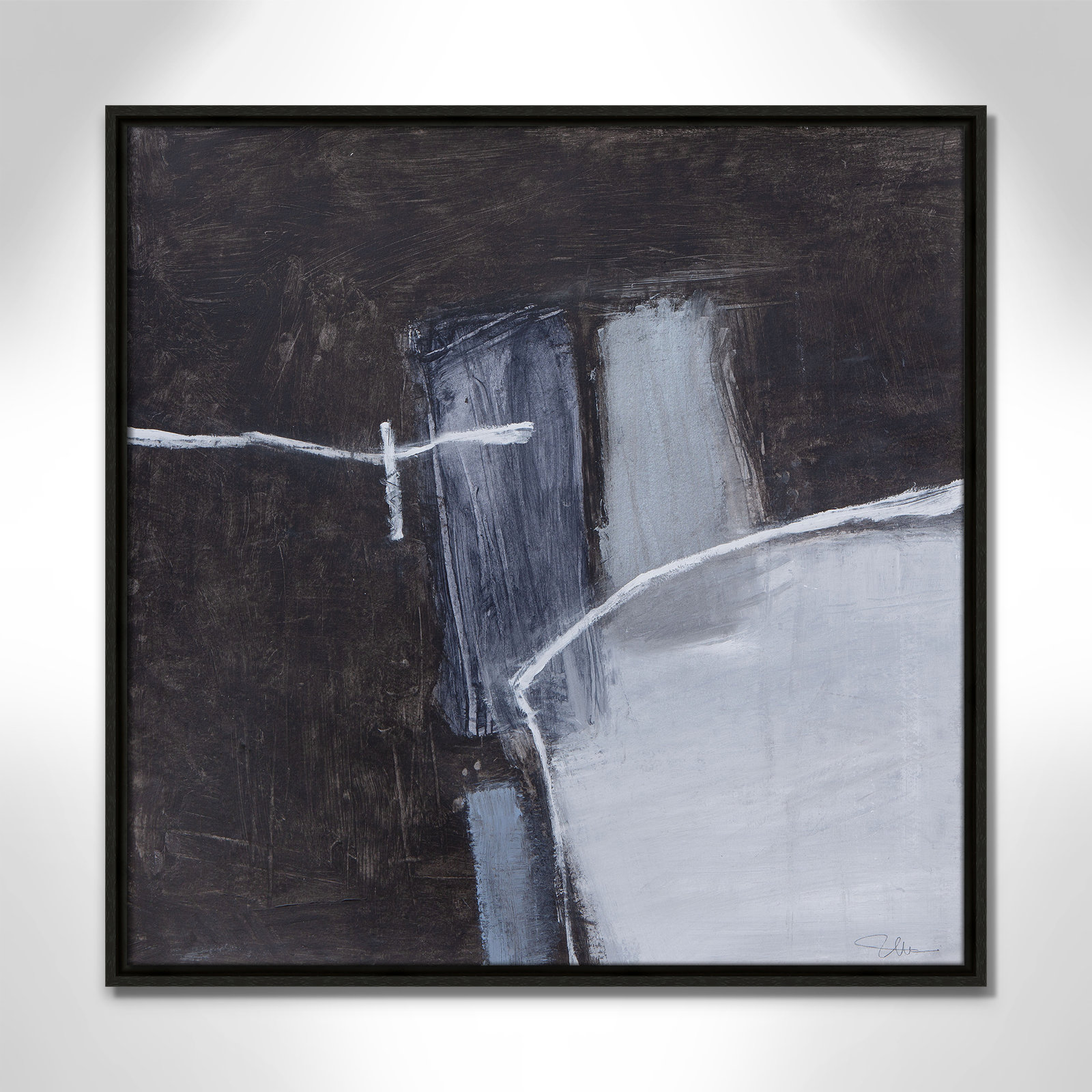 Graphite Gemstones Collection "Graphite Gemstones I" Print, Espresso, 25.5" H x 25.5" W