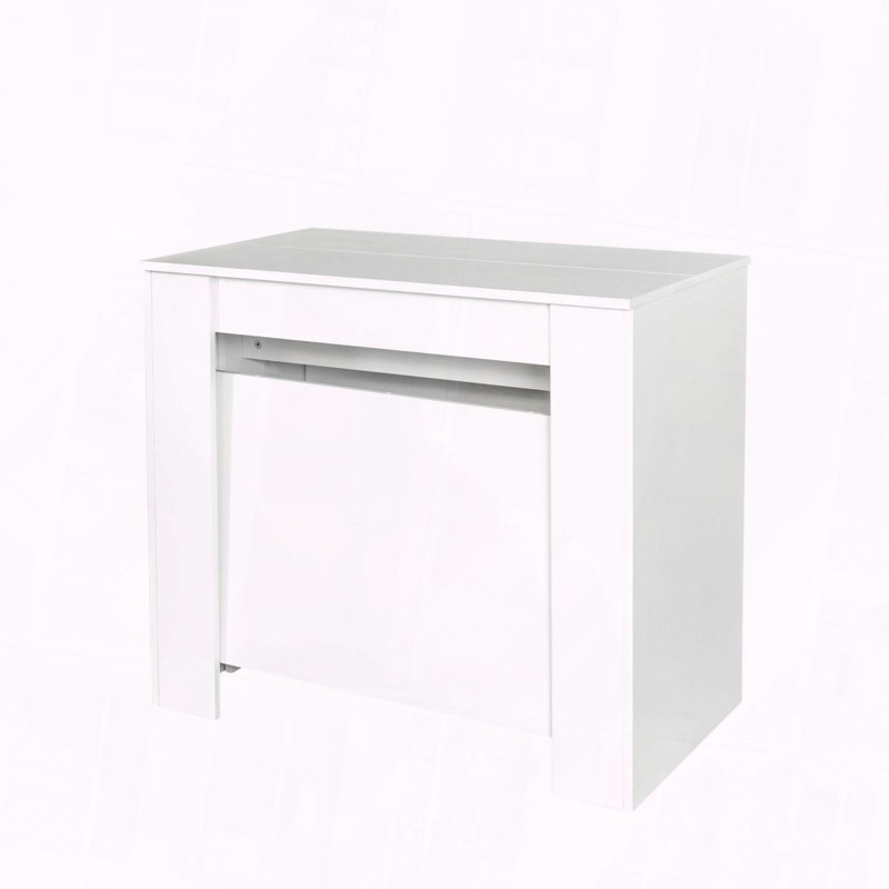 Multifunctional Extendable Console Table Desk Dining, White