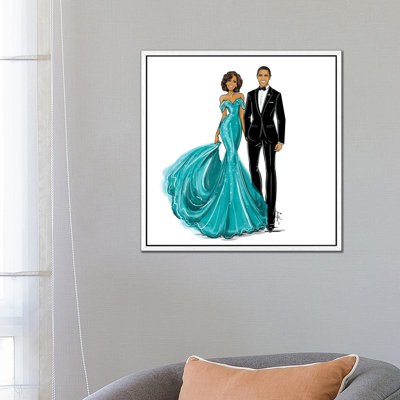 Michelle And Barack Obama by Emma Kenny - Print on Canvas