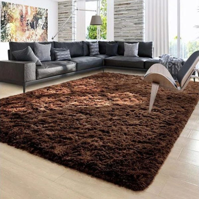 Solid Colour Shag Area Rug