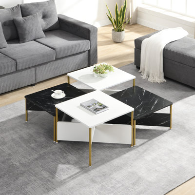 Ensemble de tables basses modernes gigognes 4 pièces