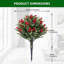 2-Pack 13.39cm Artificial Topiary Trees - Metal Spike Base for Winter & Fall Porch Decor, Christmas Outdoor Garden Display