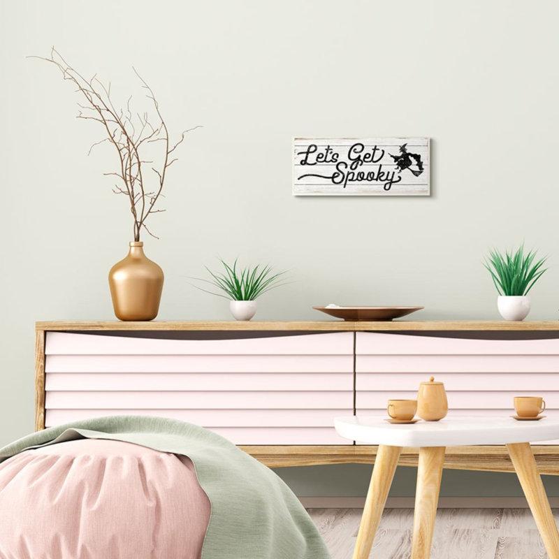 «Let Get Spooky Expression Rustic Halloween Witch» par Daphne Polselli - impression d'art graphique, Plaque murale