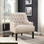 Chaise en chenille rembourrée, pieds en bois massif, tissu à 100%, boutons de mobilier de salon-1354910122