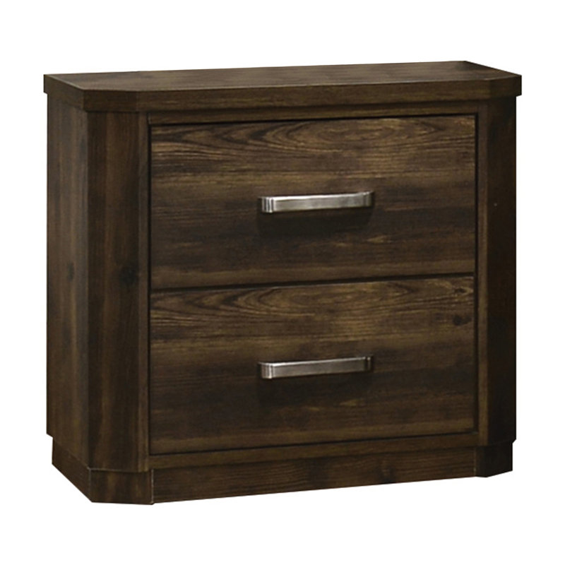 Nightstand, Rustic Walnut