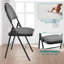 Chaise d'appoint pliante en tissu noire